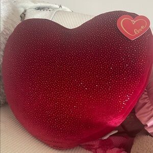 Red Heart Shaped Pillow